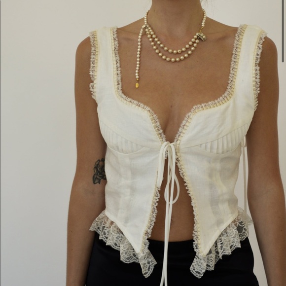 Heavy Manners Tops - FAIT PAR FOUTCH RENEE TOP IN IVORY